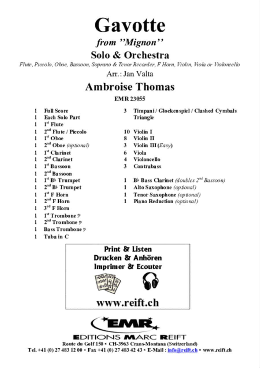 Gavotte Orchestra scores gallery preview page 2