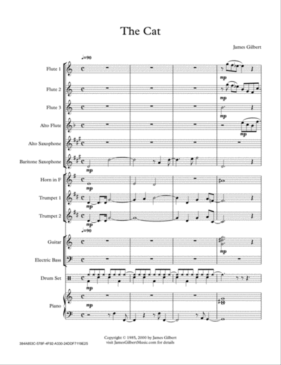 The Cat The Cat Full Orchestra scores gallery preview page 1