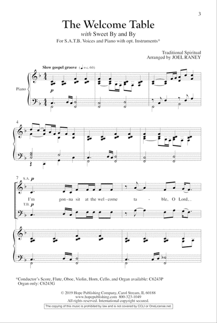 The Welcome Table Choir scores gallery preview page 3