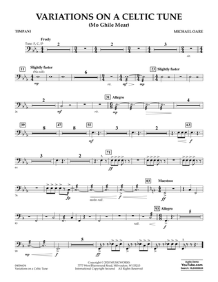 Variations on a Celtic Tune (Mo Ghile Mear) - Timpani
