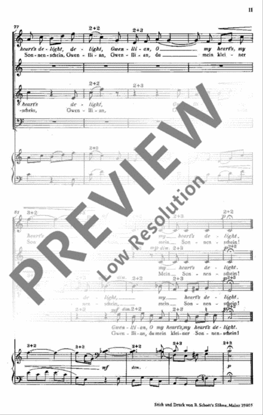 Four Songs from the British Isles 4-Part scores gallery preview page 11