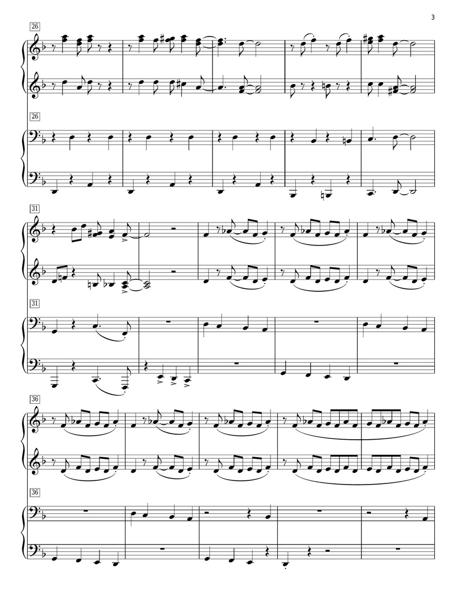 Cantina Band (from Star Wars: A New Hope) (arr. Phillip Keveren) Piano Duet scores gallery preview page 3