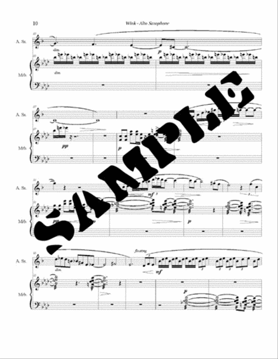 Wink Wink Saxophone Duet scores gallery preview page 2