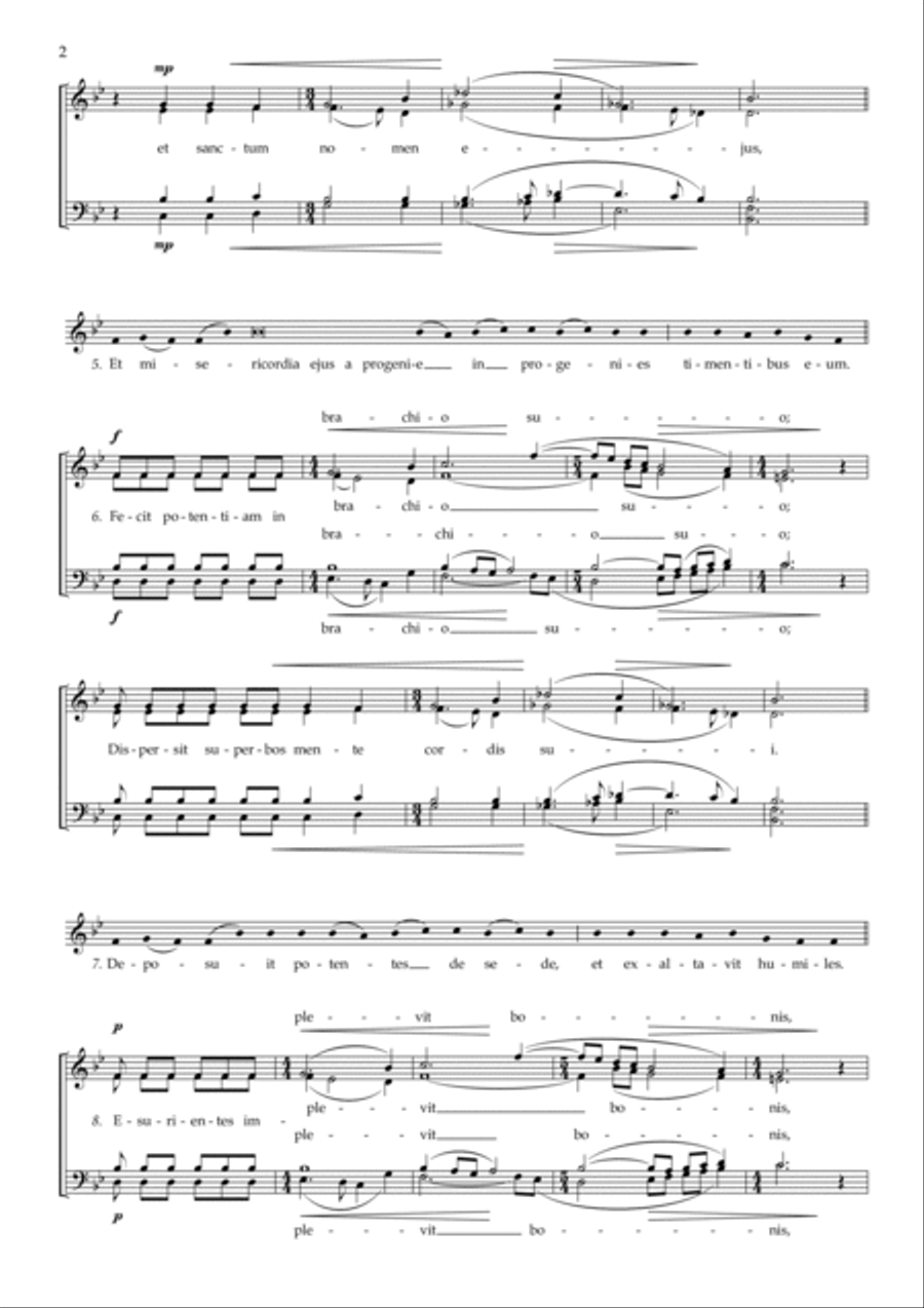 Magnificat and Nunc Dimittis on Plainsong Tones 4-Part scores gallery preview page 4