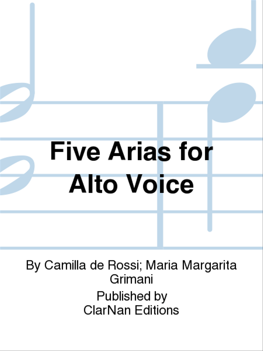 Five Arias for Alto Voice