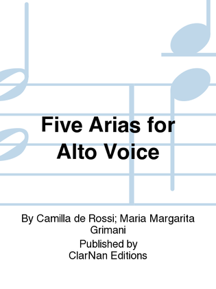 Five Arias for Alto Voice