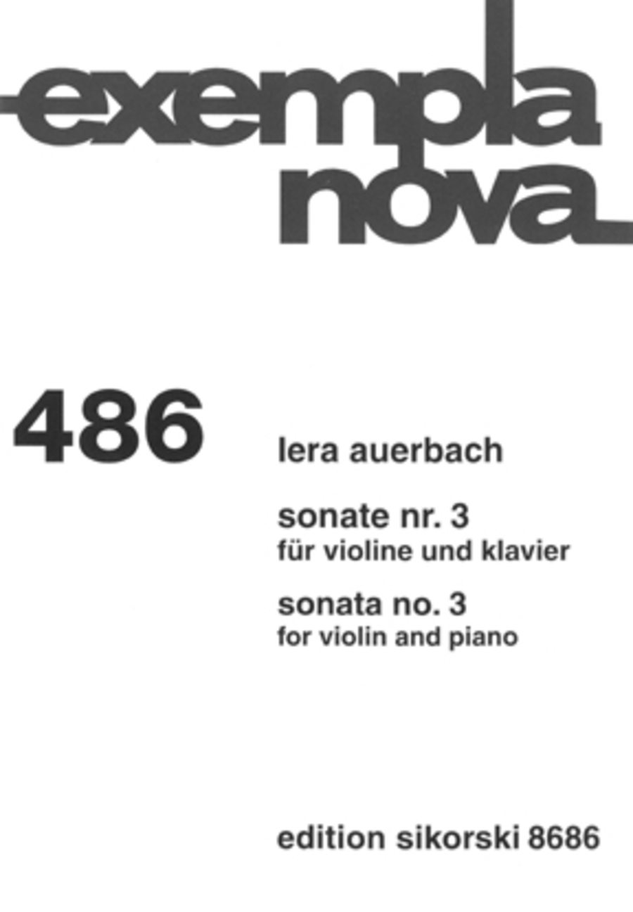 Sonata No. 3 Sonata No. 3 Violin Solo scores gallery preview page 1