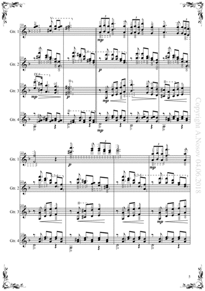 Serenade_F.Schubert (Sheet music for 4 guitars) image number null