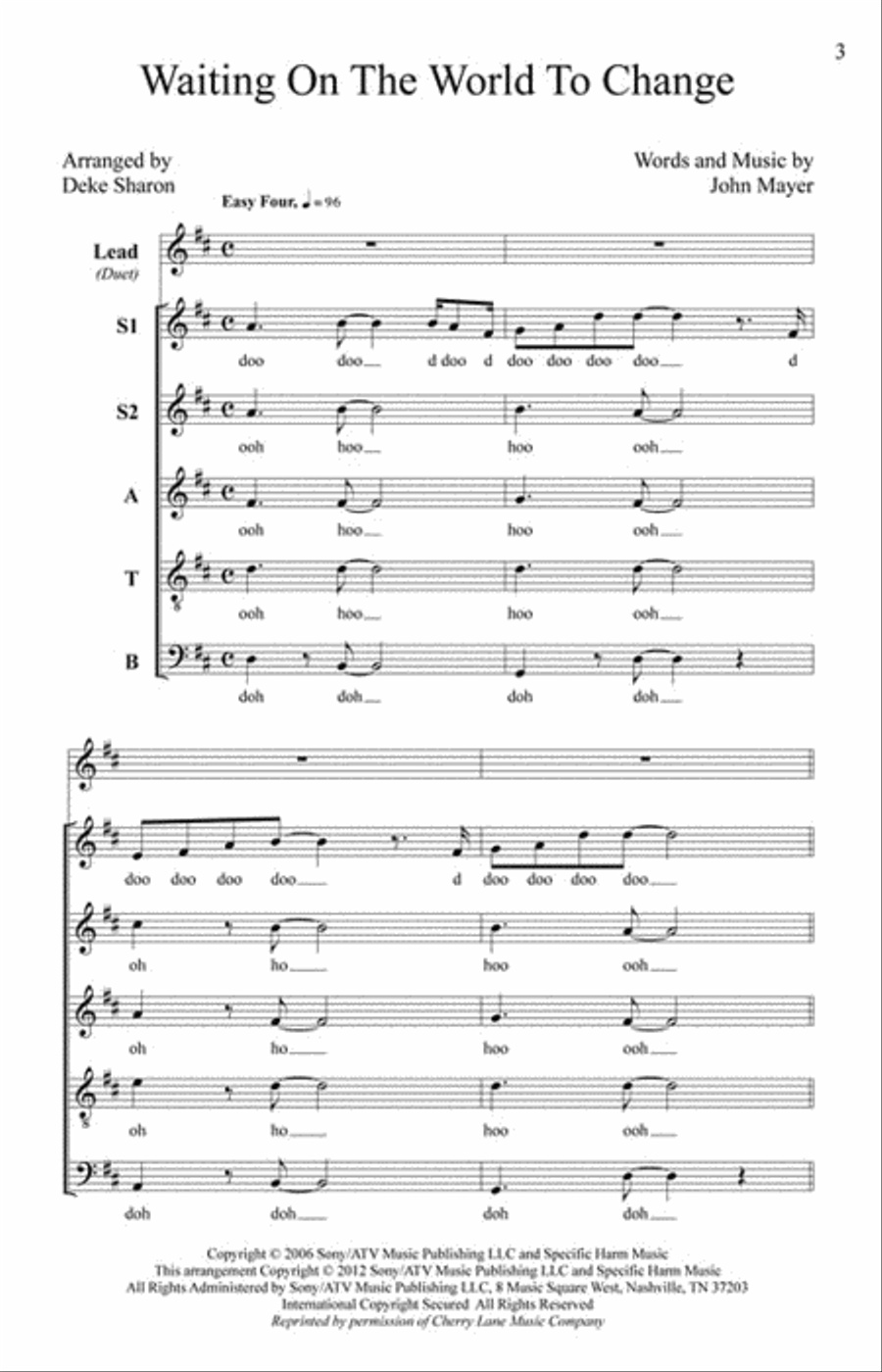 Waiting on the World to Change Divisi scores gallery preview page 2