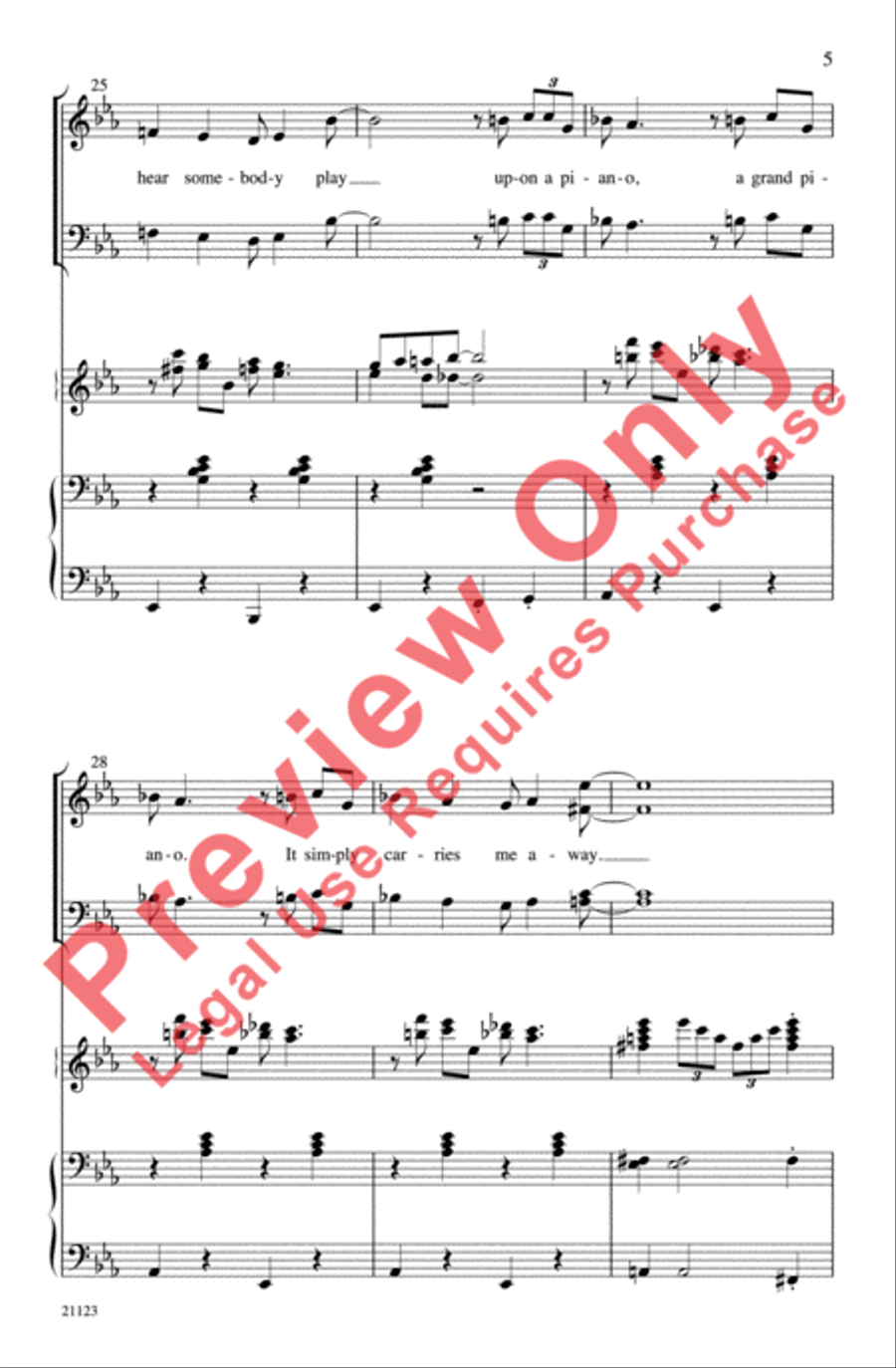 I Love a Piano I Love a Piano 4-Part scores gallery preview page 5