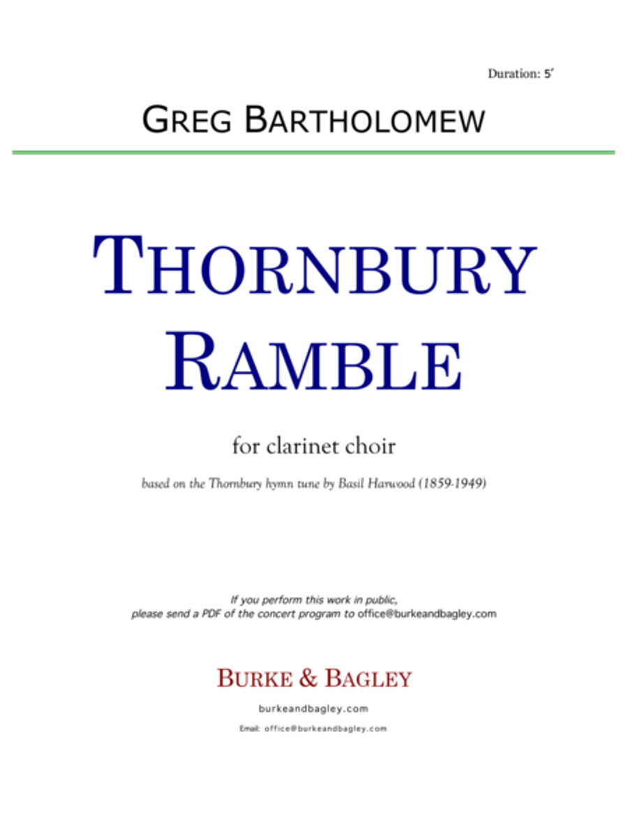 Thornbury Ramble Woodwind Ensemble scores gallery preview page 1