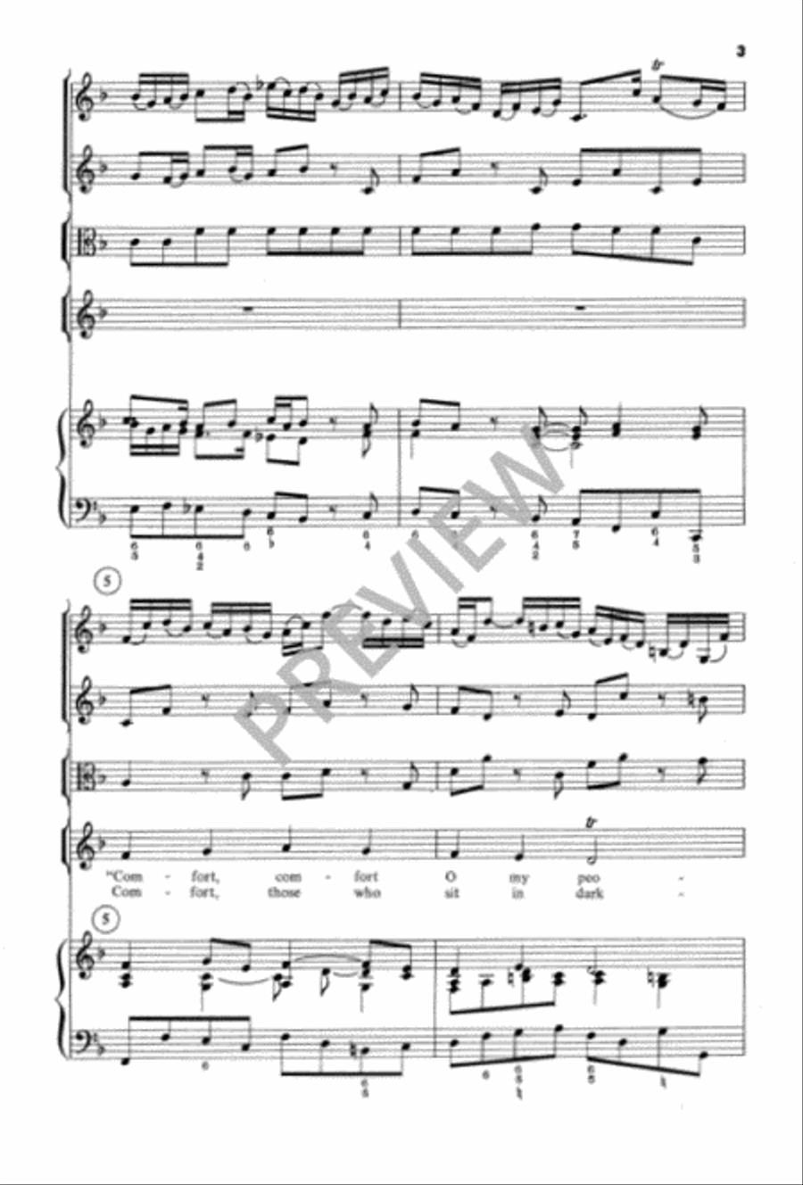 Comfort, Comfort, O My People 4-Part scores gallery preview page 4