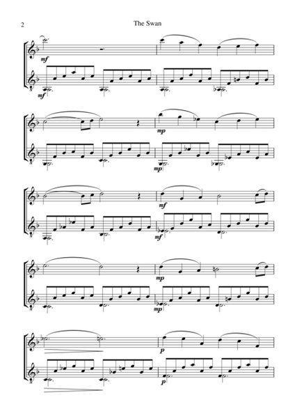 The Swan (F Major) for violin (flute) and easy guitar image number null