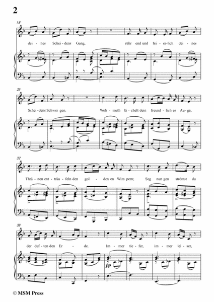 Schubert-An die untergehende Sonne,Op.44,in C Major,for Voice&Piano image number null