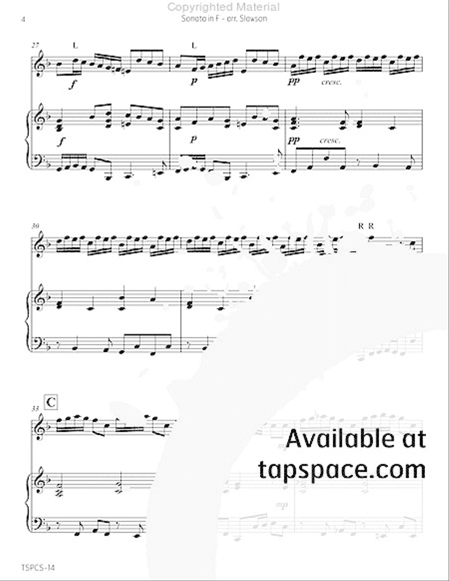 Sonata in F Piano Accompaniment scores gallery preview page 7
