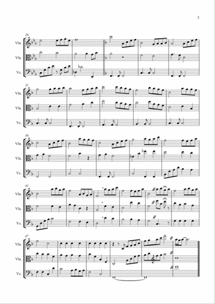 Beauty And The Beast String Trio scores gallery preview page 3