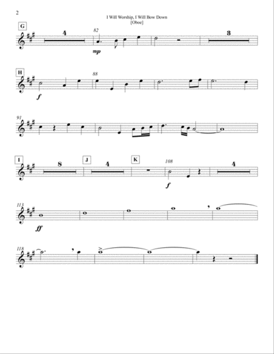 I Will Worship, I Will Bow Down, orchestral parts Large Ensemble scores gallery preview page 5
