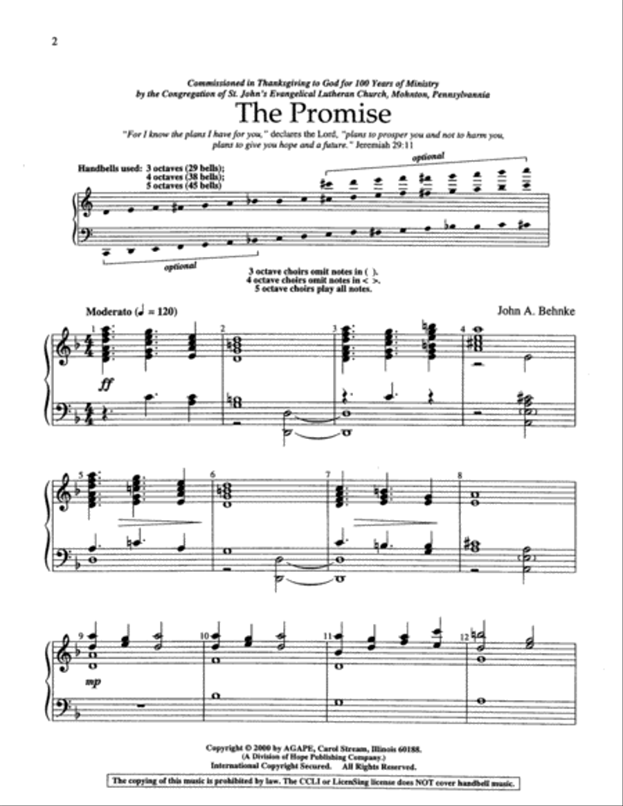The Promise The Promise 5-Octaves scores gallery preview page 2