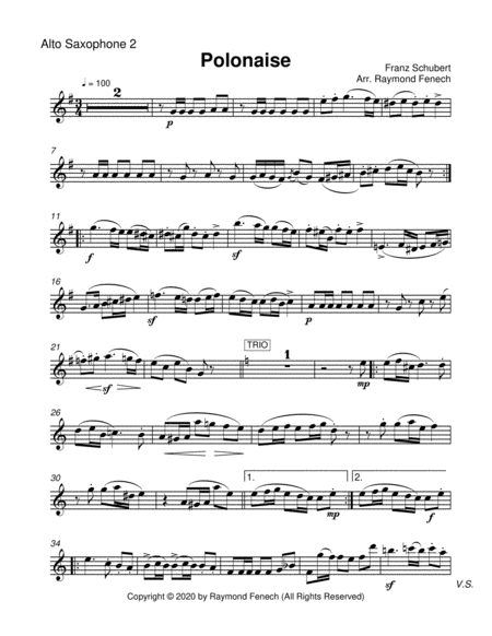 Polonaise - F. Schubert - For 2 Alto Saxes and Piano - Intermediate image number null