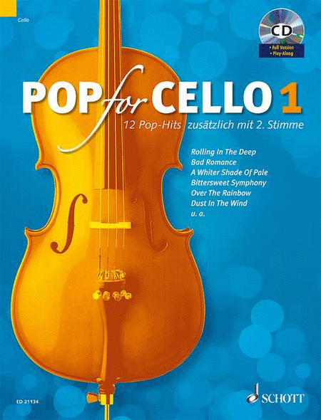 Pop For Cello 12 Pop Hits For 1-2 Cellos Book/cd