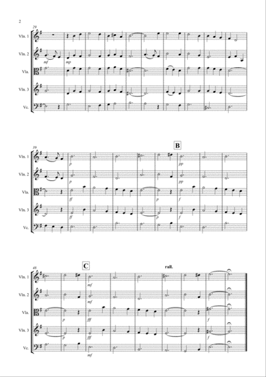 Scarborough Fair for String Quartet String Quartet scores gallery preview page 2