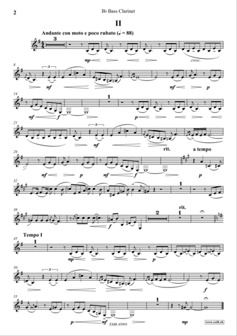 3 Preludes 3 Preludes Bass Clarinet scores gallery preview page 3