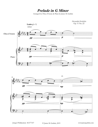 Scriabin: Prelude in G Minor for Oboe d'Amore & Piano