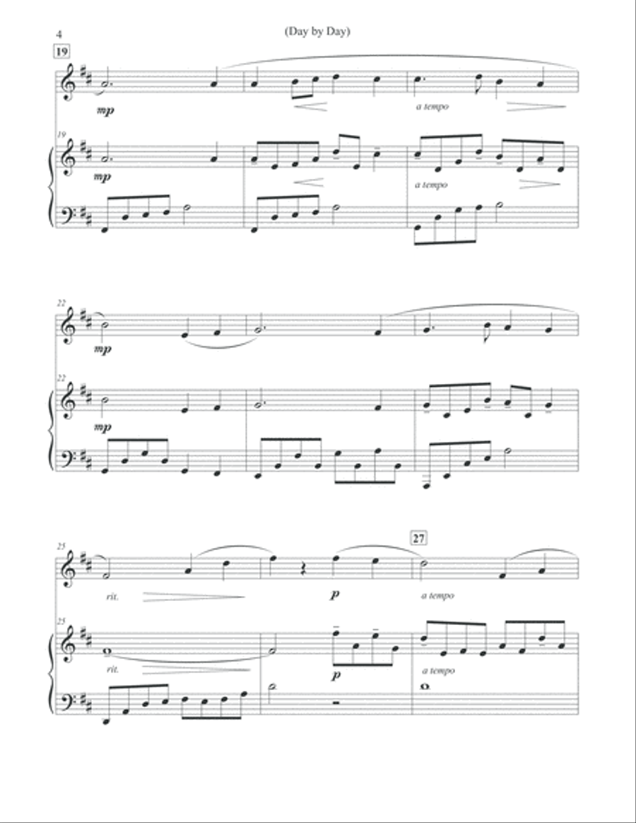 Day by Day - Flute & Piano Flute Solo scores gallery preview page 4