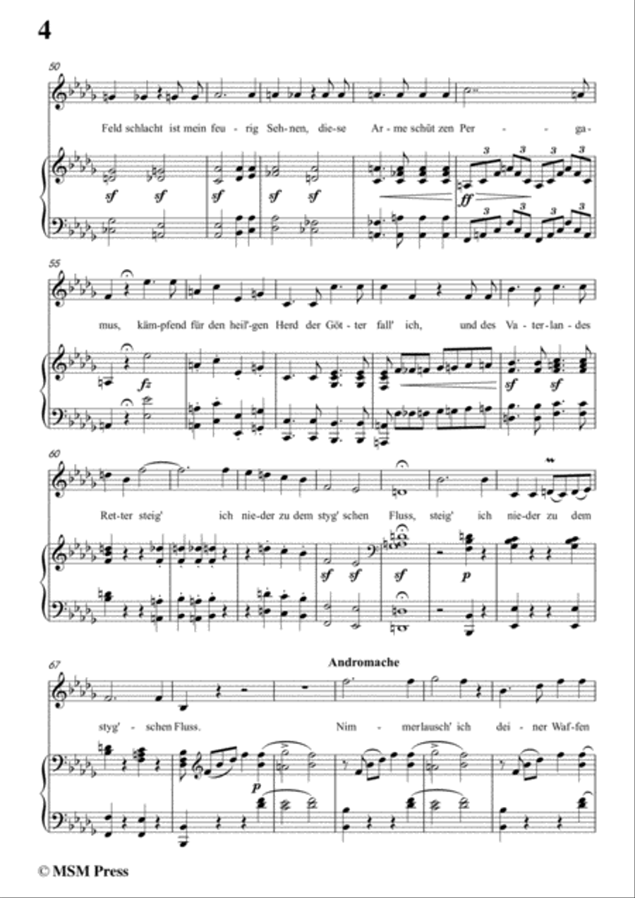 Schubert-Hektors Abschied(Hector's Farewell),D.312,in f sharp minor,for Voice&Piano Voice scores gallery preview page 6