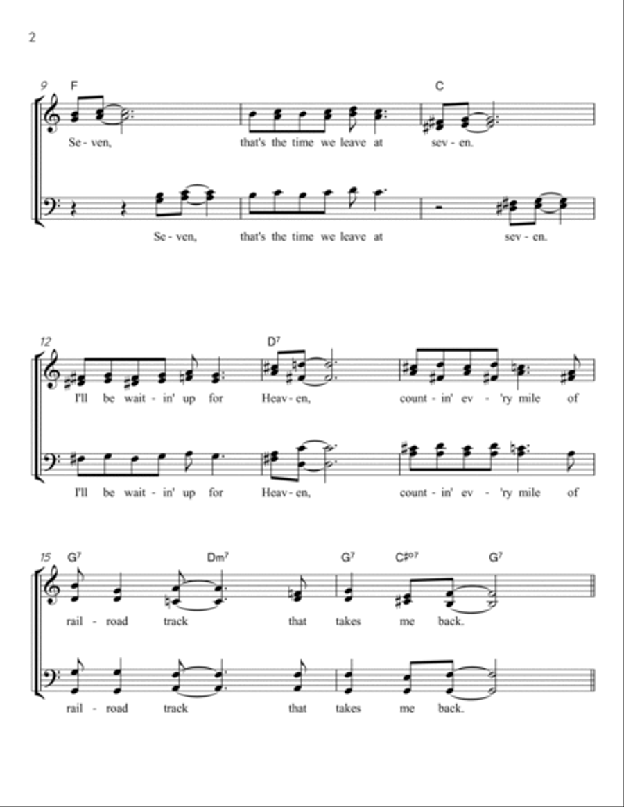 Sentimental Journey 4-Part scores gallery preview page 2