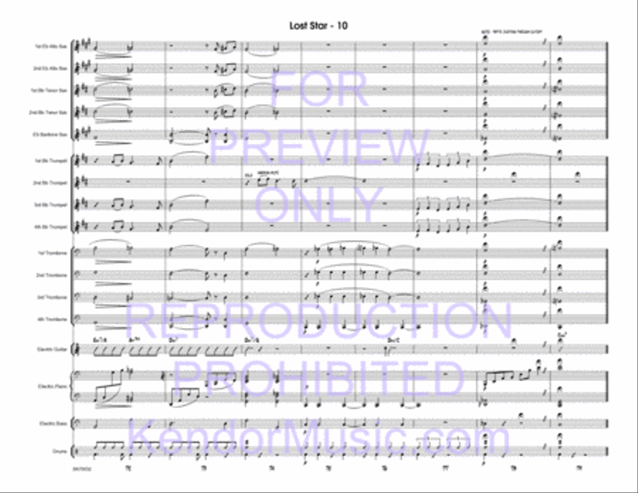 Lost Star (Full Score) Jazz Ensemble scores gallery preview page 11