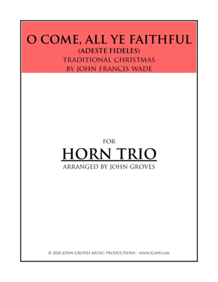 Book cover for O Come, All Ye Faithful (Adeste Fideles) - Horn Trio