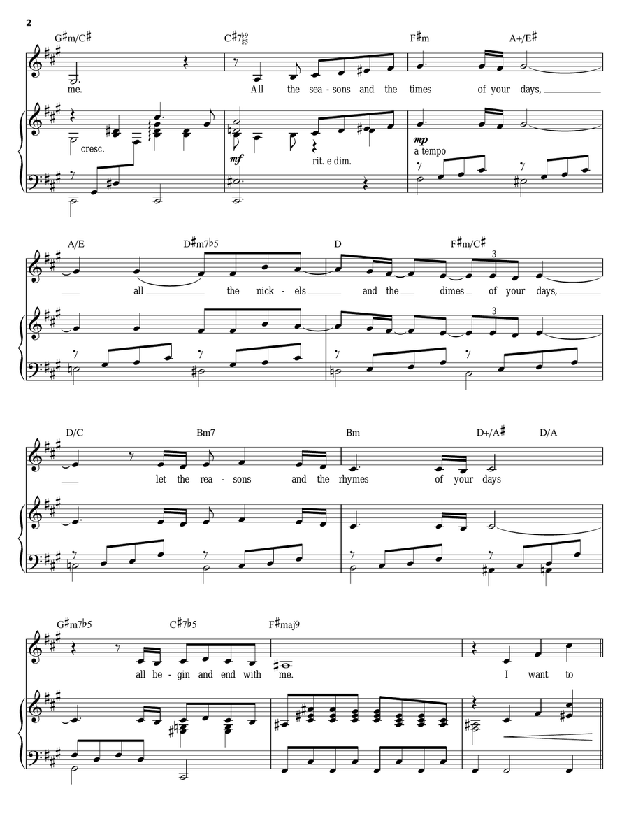 What Are You Doing The Rest Of Your Life? Piano, Vocal, Guitar scores gallery preview page 2