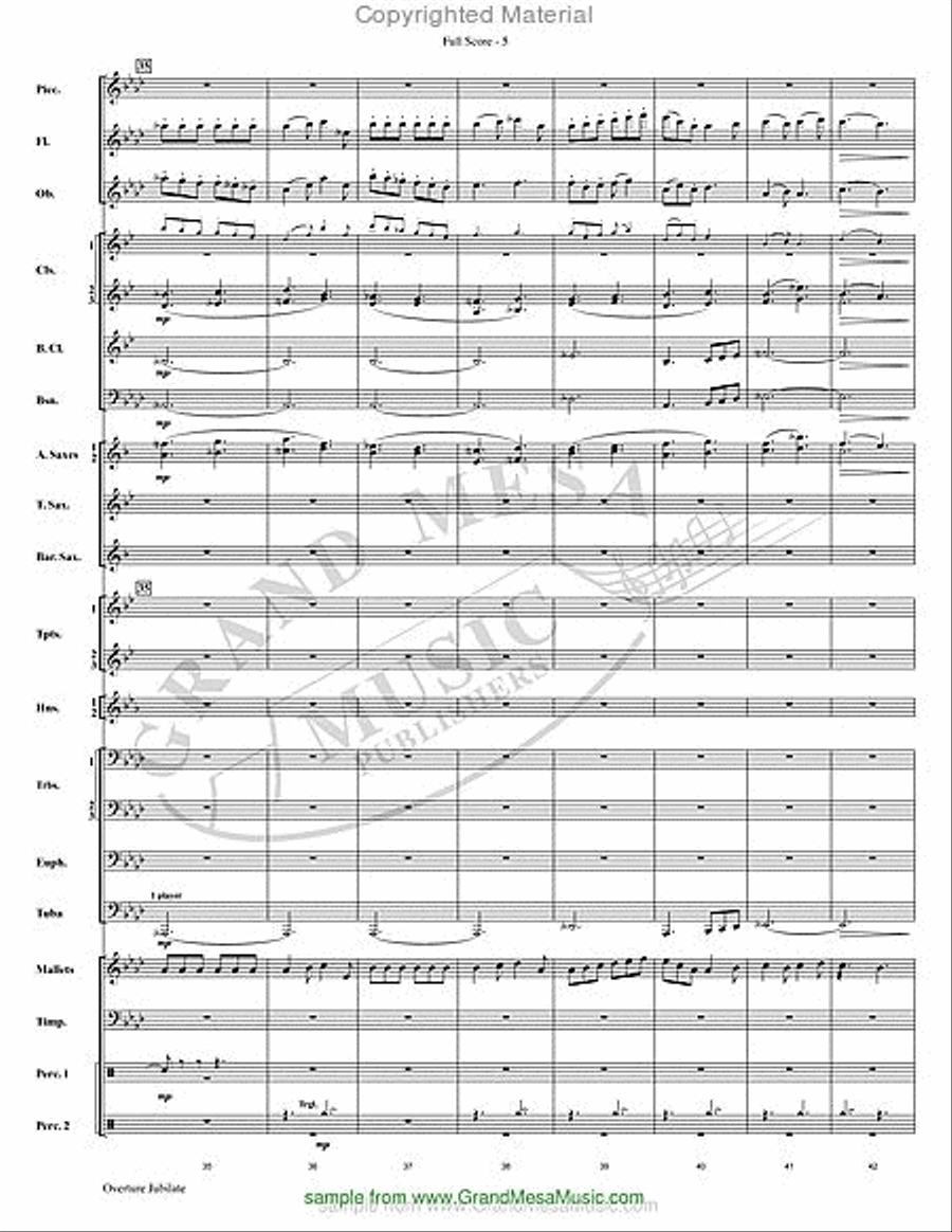 Overture Jubilate Concert Band scores gallery preview page 6