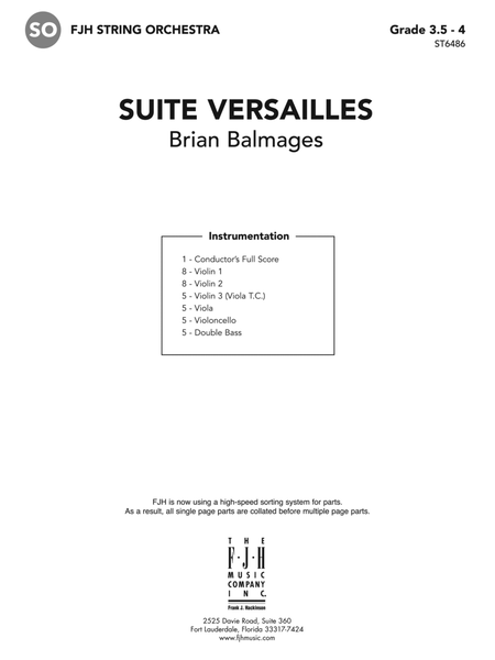 Suite Versailles: Score