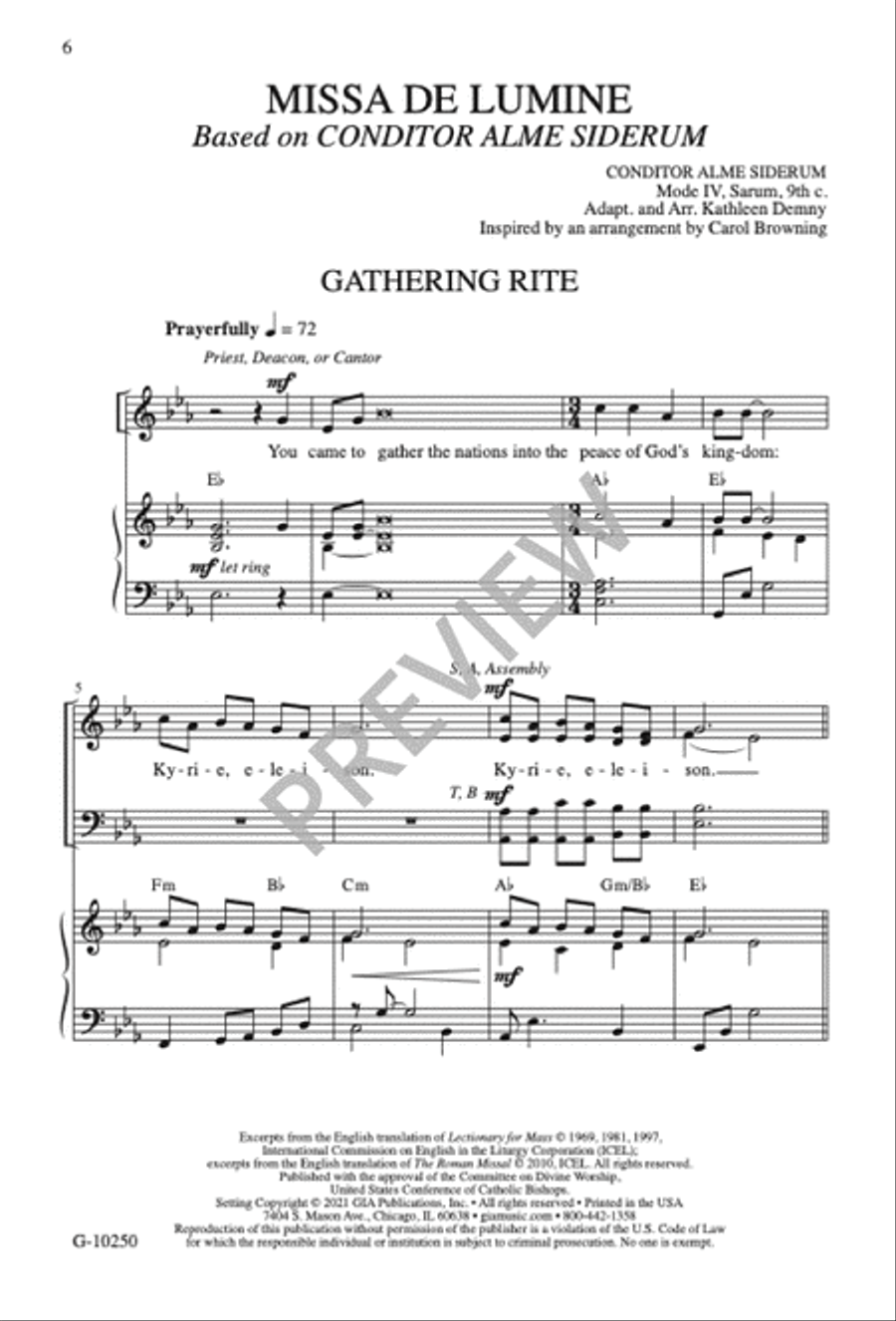 Missa de Lumine 4-Part scores gallery preview page 8