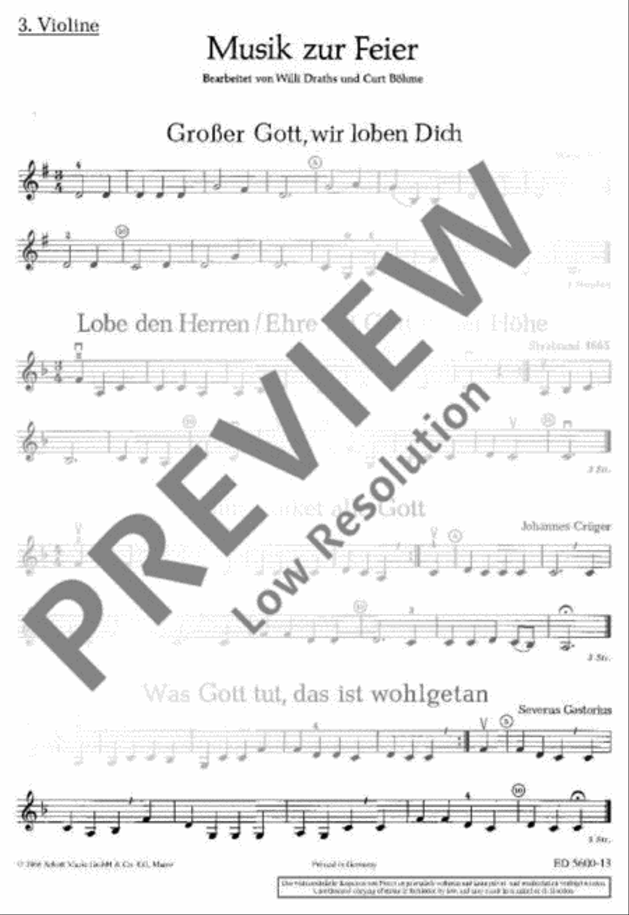 Musik zur Feier Violin scores gallery preview page 2