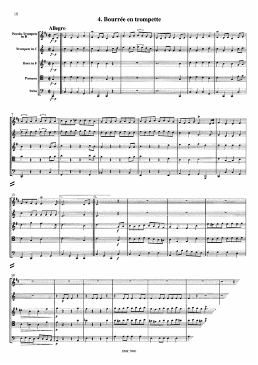 Ouverture C Major Brass Quintet scores gallery preview page 7
