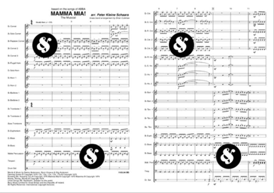Mamma Mia! Brass Band scores gallery preview page 2