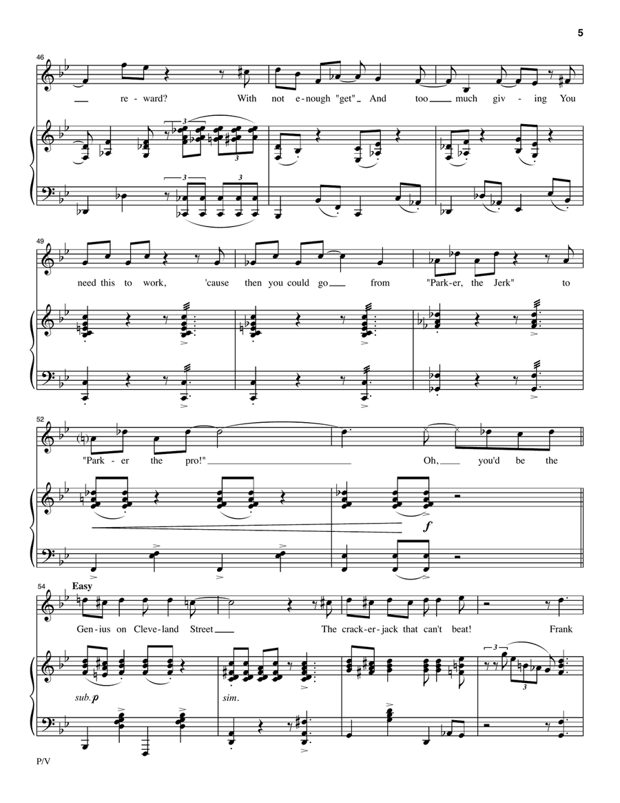 The Genius On Cleveland Street Piano, Vocal scores gallery preview page 5