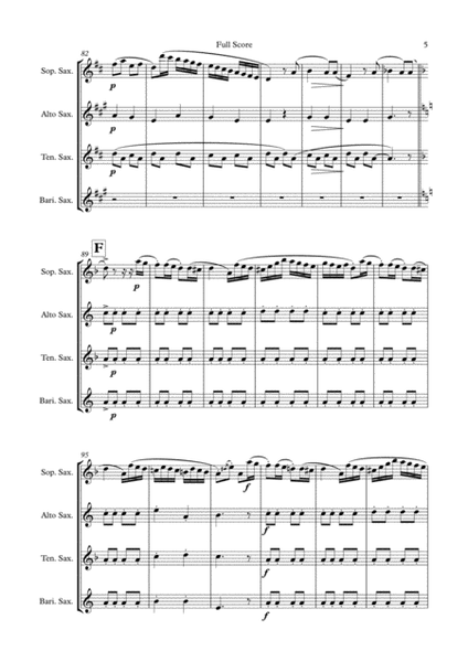 Rondo alla Turca for Saxophone Quartet (SATB) image number null