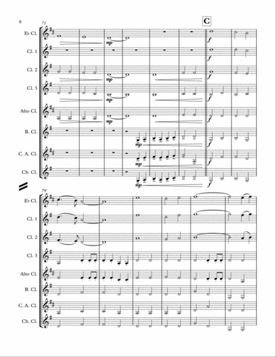 God Bless America Woodwind Ensemble scores gallery preview page 6