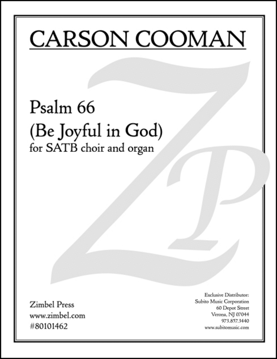 Psalm 66 (Be Joyful in God) 4-Part scores gallery preview page 1