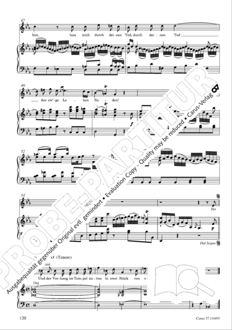 Markuspassion. Werkausgabe Reihe 1, Bd. 7 (Homilius) 4-Part scores gallery preview page 127