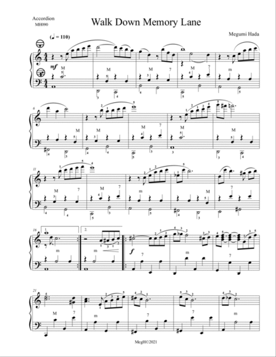 Walk Down Memory Lane Accordion scores gallery preview page 2