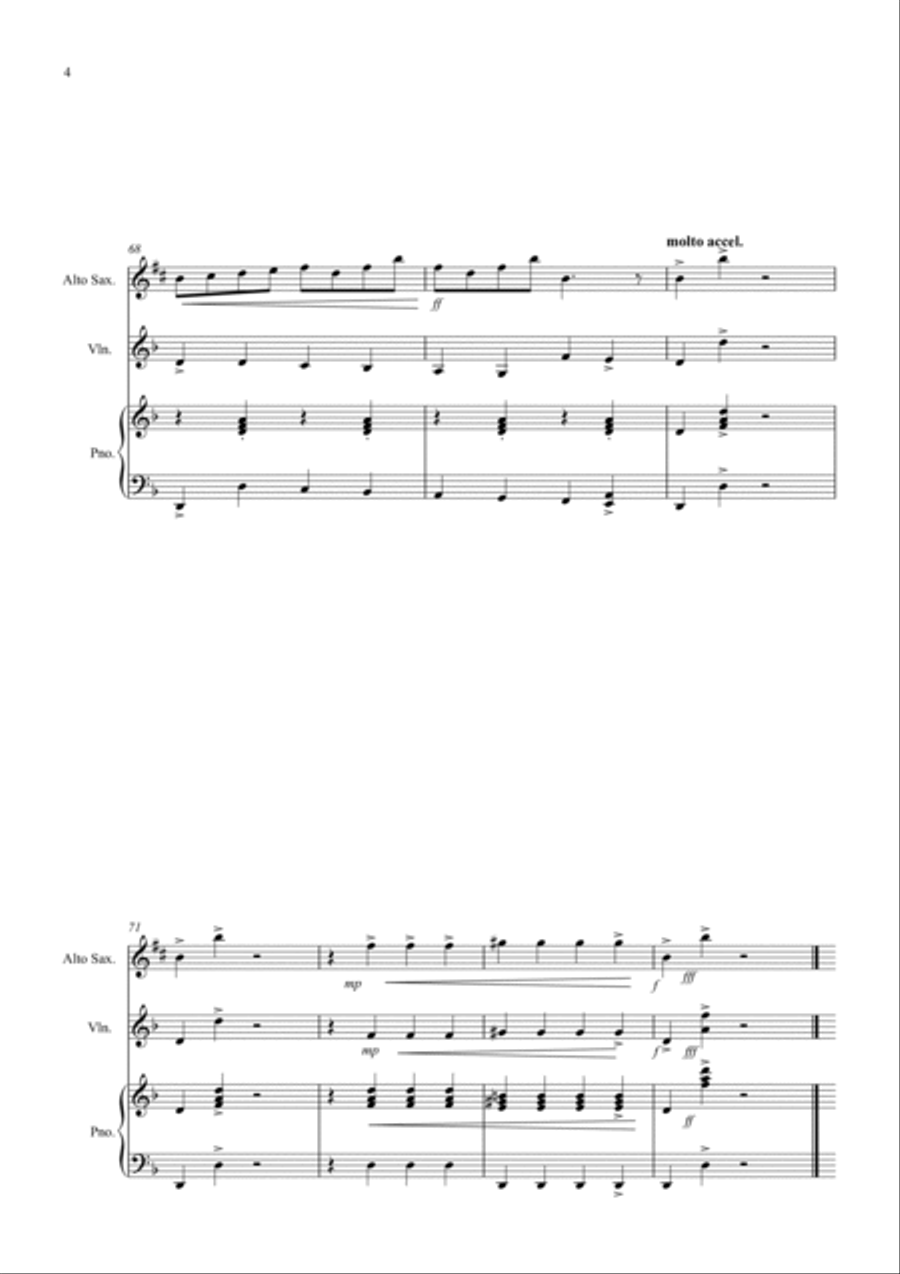 In the Hall of the Mountain King for Alto Saxophone and Violin Duet Alto Saxophone scores gallery preview page 4
