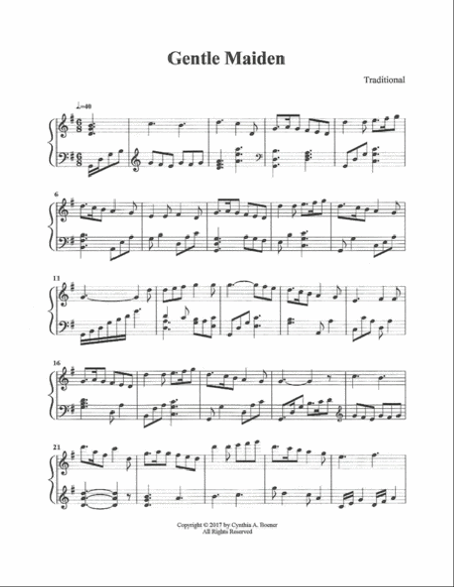 Gentle Maiden Harp scores gallery preview page 1