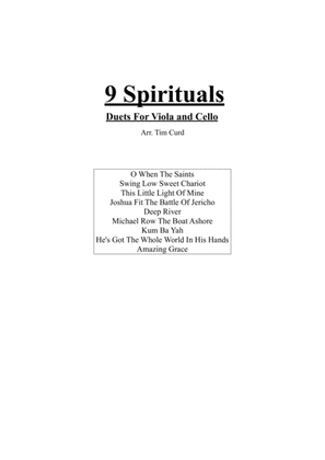 Book cover for 9 Spirituals, Duets For Viola and Cello