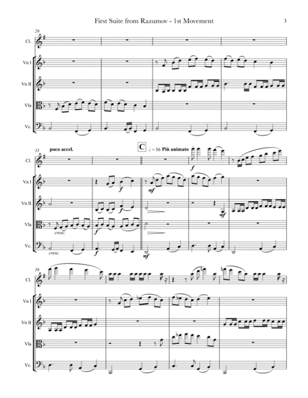 First Suite from Razumov for clarinet & string quartet image number null
