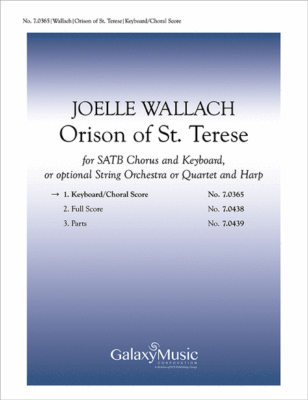 Orison of St. Theresa (Piano/choral score)